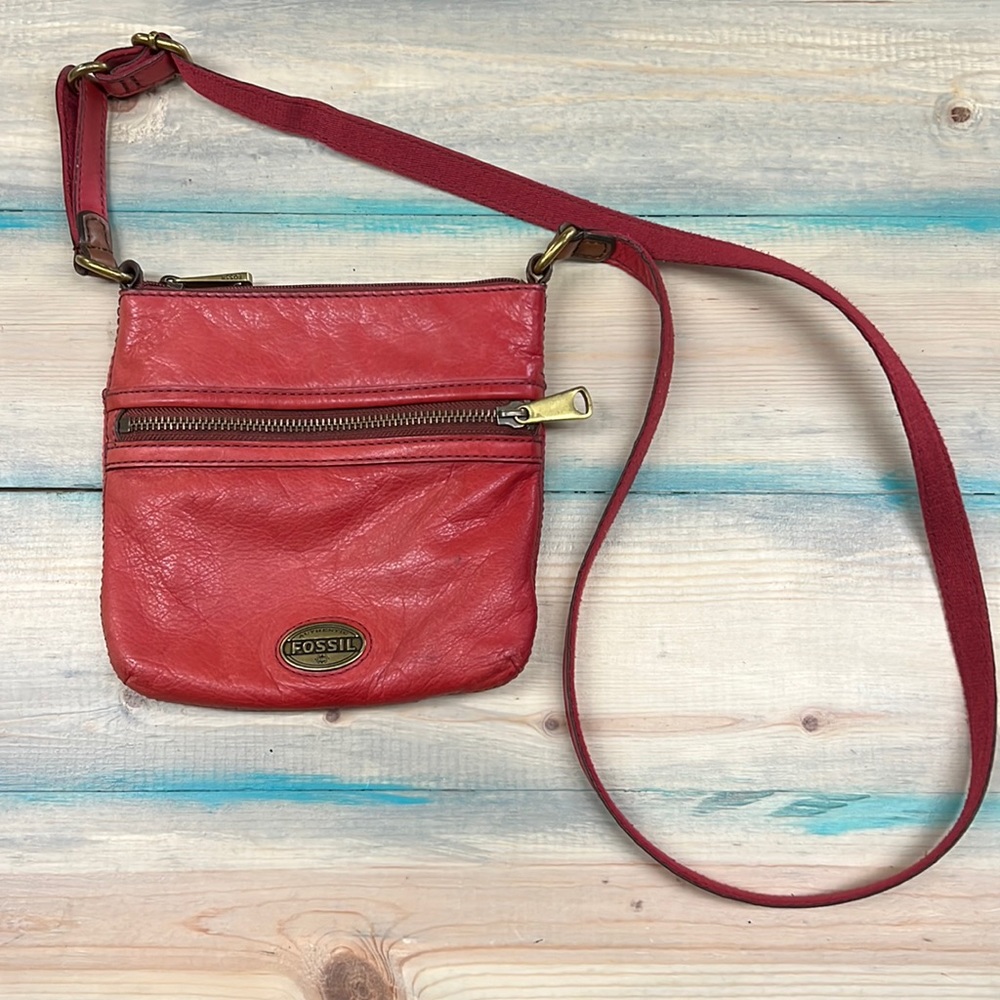 Small red fossil crossbody
